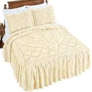 Collections Etc Textured Royal Medallion Chenille Bedspread